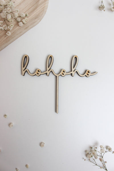 Caketopper aus Holz "hohoho"