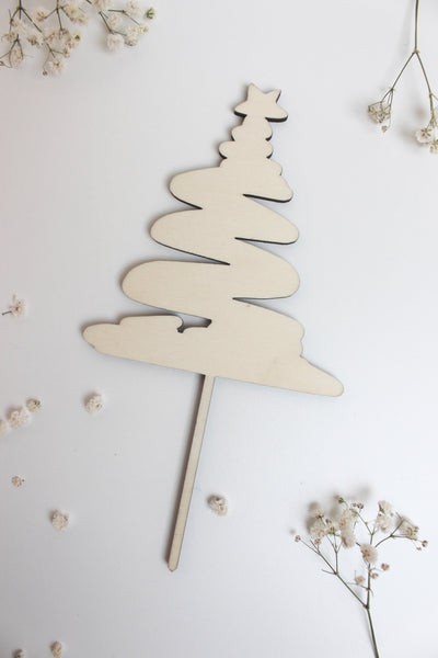 Caketopper aus Holz "Tannenbaum"